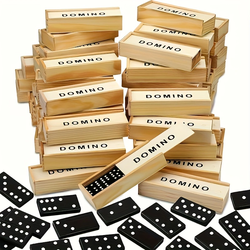 Woodworking Domino - 28 pçs/caixa mini conjunto de dominó
