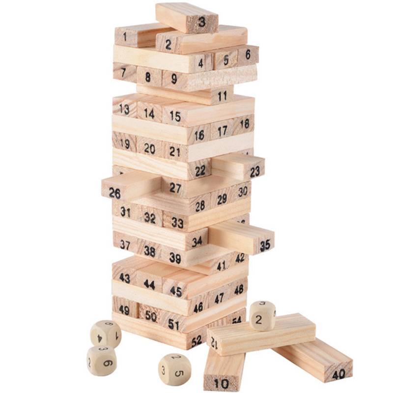 Woodworking Domino - 54 pçs blocos de construção brinquedo