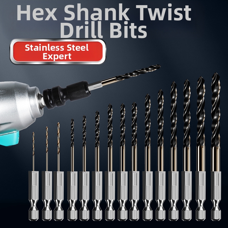 Woodworking Drill Bits - 1.5-6.5mm alça hexagonal três pontas woodworki