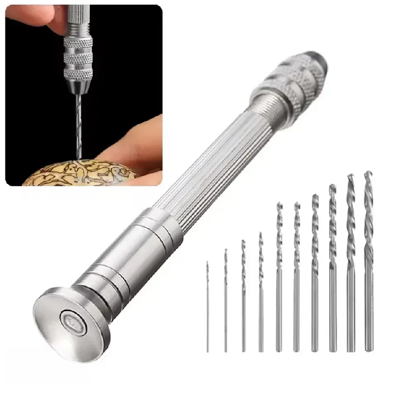 Woodworking Tool - Mini Furadeira Manual 0.8-3.0mm para Marcenaria,
