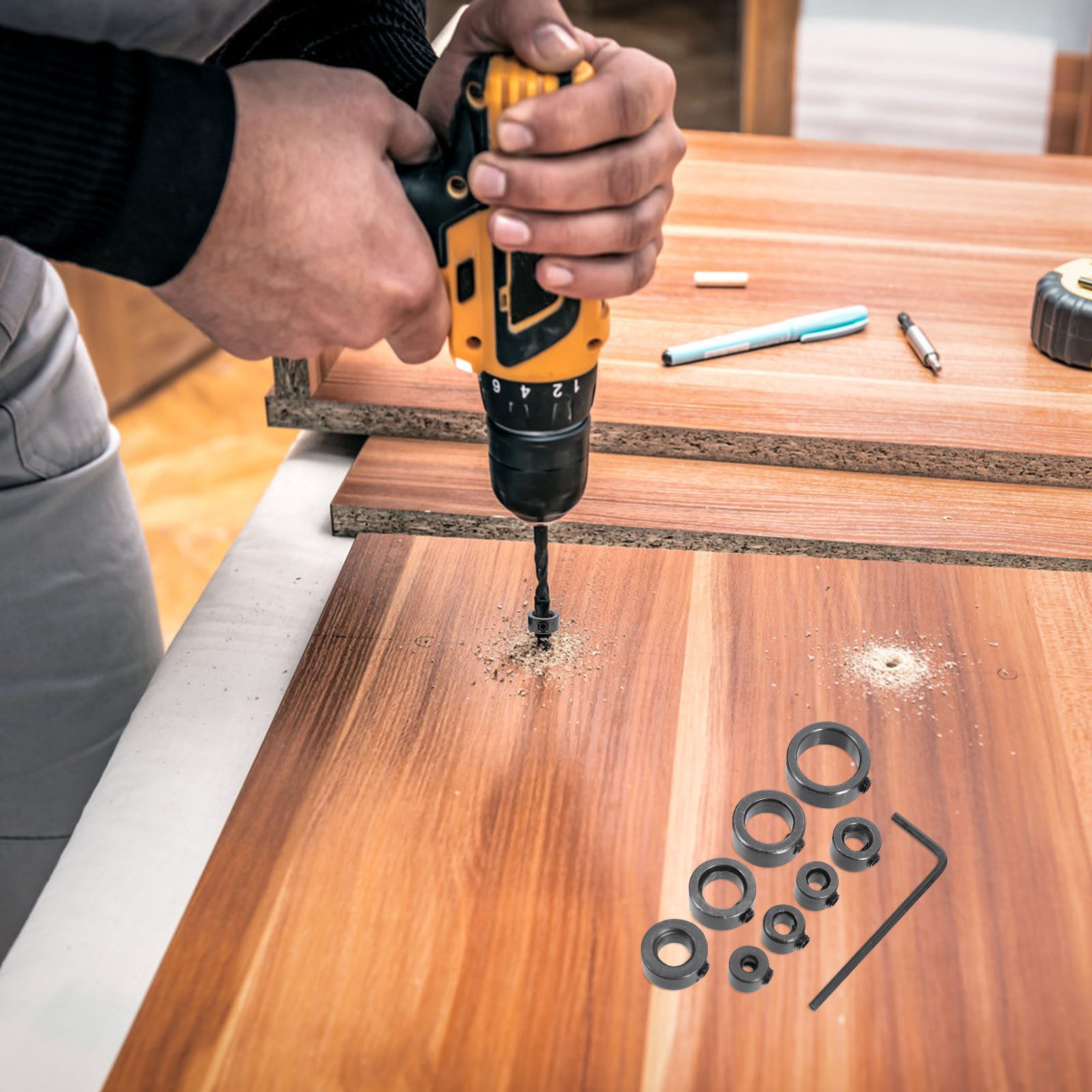 Conjunto de 1 Par de Limitador - Woodworking Drill Bits avaliação e preço