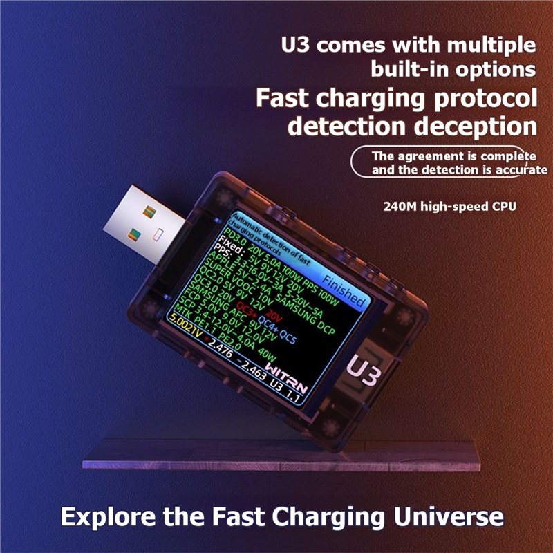 ABUI-USB Tester U3 3.1 PD Deco - Woodworking Qc avaliação e preço