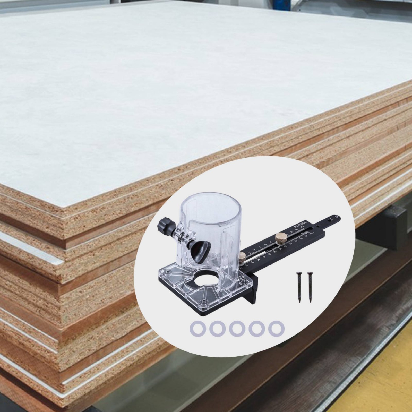 Gabarito de Corte Circular par - Woodworking Routers avaliação e preço