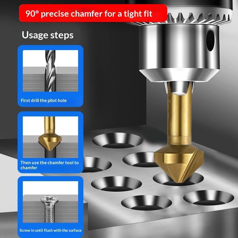 Fresa de Chanfrar com 3 Cortes - Woodworking Drill Bits avaliação e preço